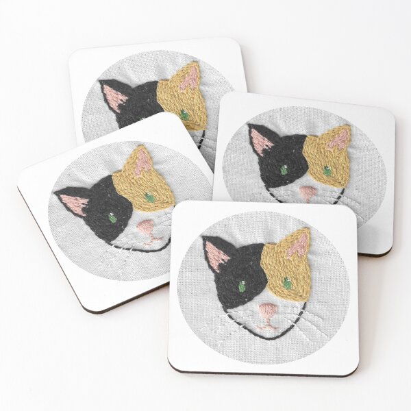 Item preview, Embroidered Calico Cat Patch designed and sold by Stitchlingsink.