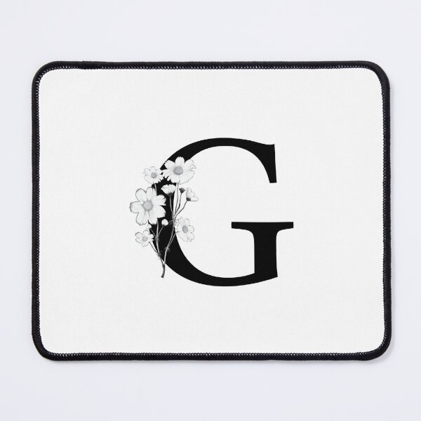 Item preview, Black Letter G Monogram with Flowers designed and sold by To the Lua.