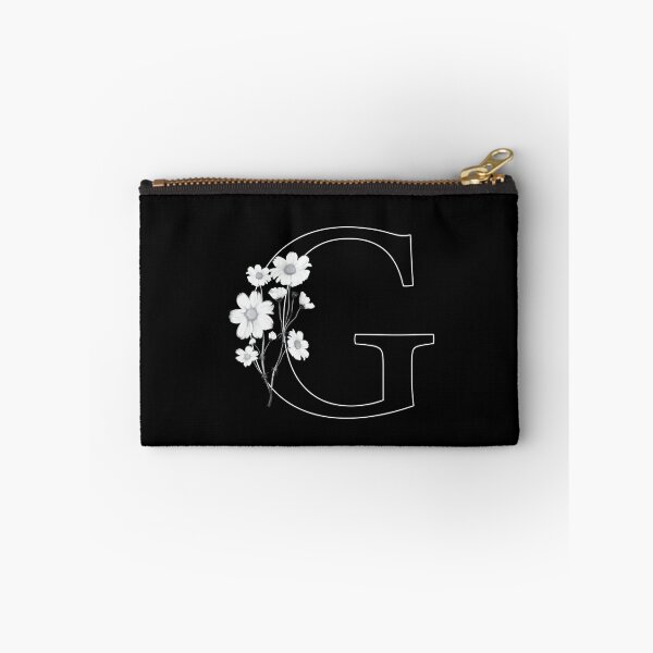 Aperçu de l'œuvre Monogramme lettre G noir avec fleurs créée et vendue par To the Lua.