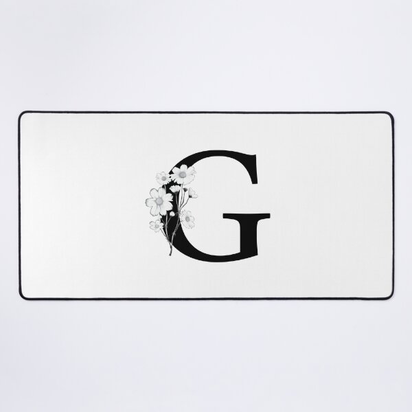 Item preview, Black Letter G Monogram with Flowers designed and sold by To the Lua.