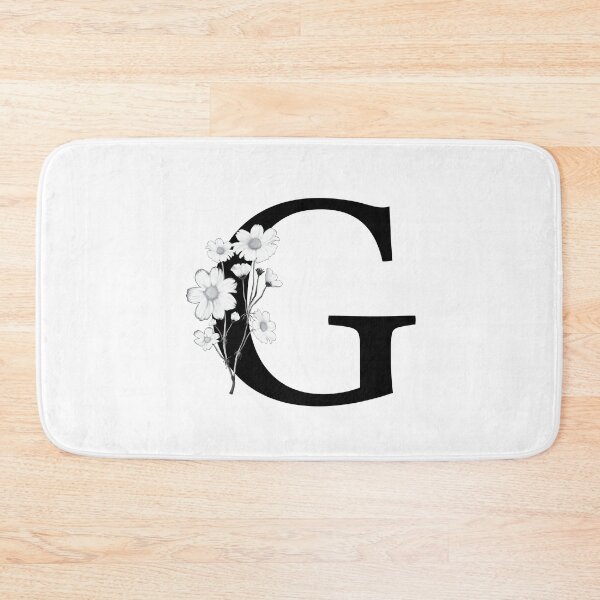 Item preview, Black Letter G Monogram with Flowers designed and sold by To the Lua.