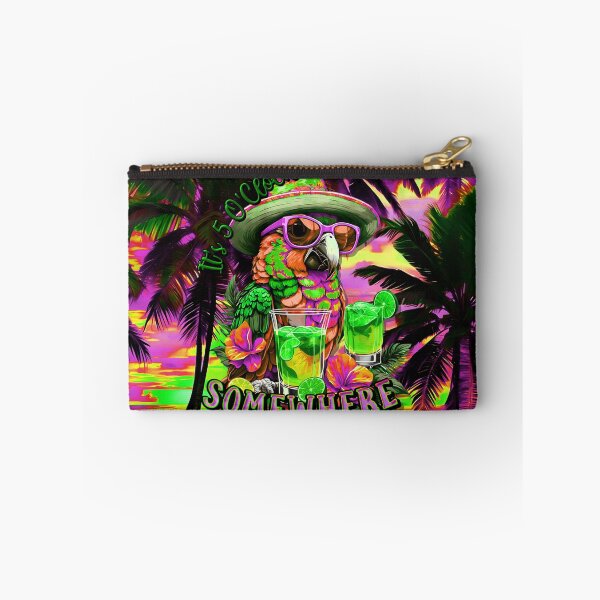 Item preview, It's 5 o'clock somewhere Tropical Parrot Cocktail Sunset Beach designed and sold by MindWave THC.