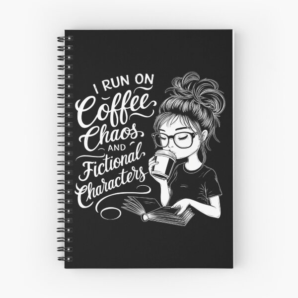 Aperçu de l'œuvre Je cours sur le café, le chaos, l'autocollant de personnage fictif  créée et vendue par FlawlessDraft.