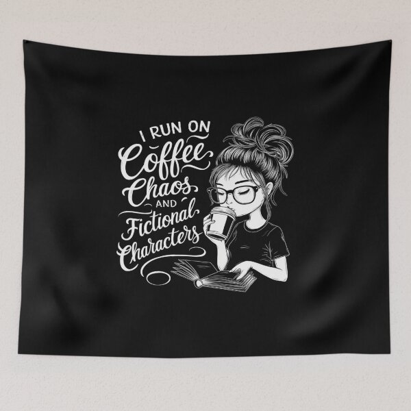 Item preview, I run on coffee, chaos, fictional character sticker  designed and sold by FlawlessDraft.