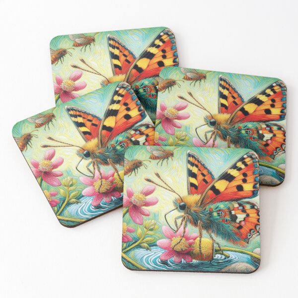 Item preview, Butterfly in Van Gogh style: a riot of colour that enlivens the canvas designed and sold by FotoworldEdel.