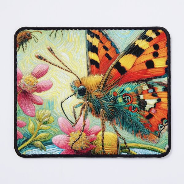 Item preview, Butterfly in Van Gogh style: a riot of colour that enlivens the canvas designed and sold by FotoworldEdel.