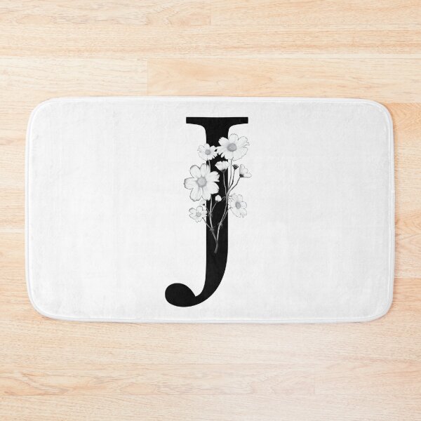 Item preview, Black Letter J Monogram with Flowers designed and sold by To the Lua.