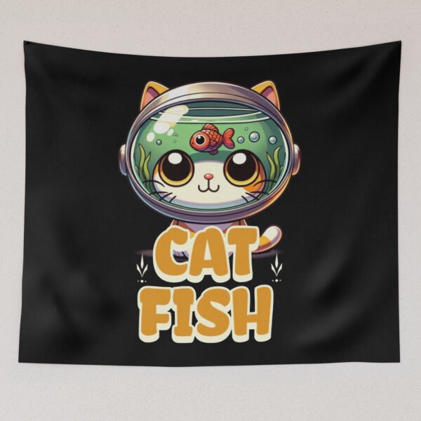 Item preview, CAT FISH - CAT LOVERS designed and sold by ZekoStick.