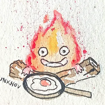 Artwork thumbnail, Calcifer Moving Castle by Inkhov Art