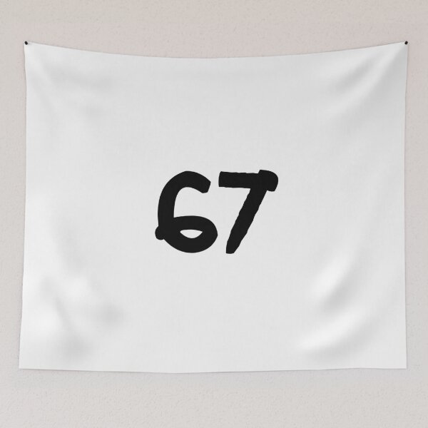 Item preview, 67, sixty-seven, black, ninja designed and sold by Numbers-Art.