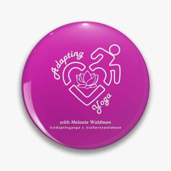 Item preview, Adapting Yoga White outline with logo designed and sold by adaptingyoga.