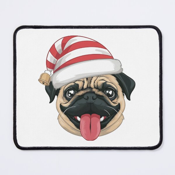 Item preview, Cute Pug In Christmas Hat - Funny designed and sold by canvadreamer444.
