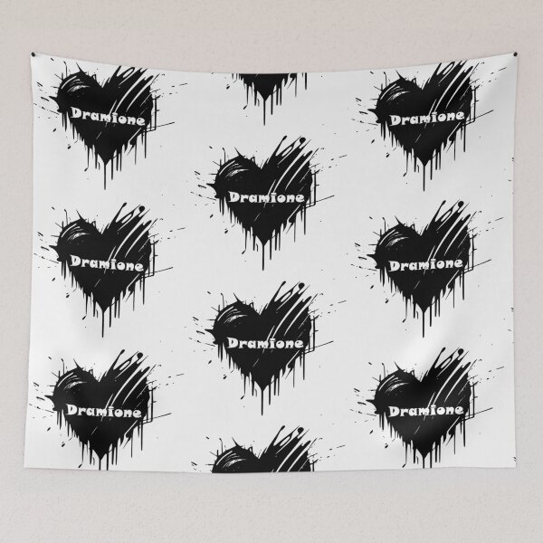 Item preview, Dramione black heart splash art designed and sold by EmeraldeaArt.