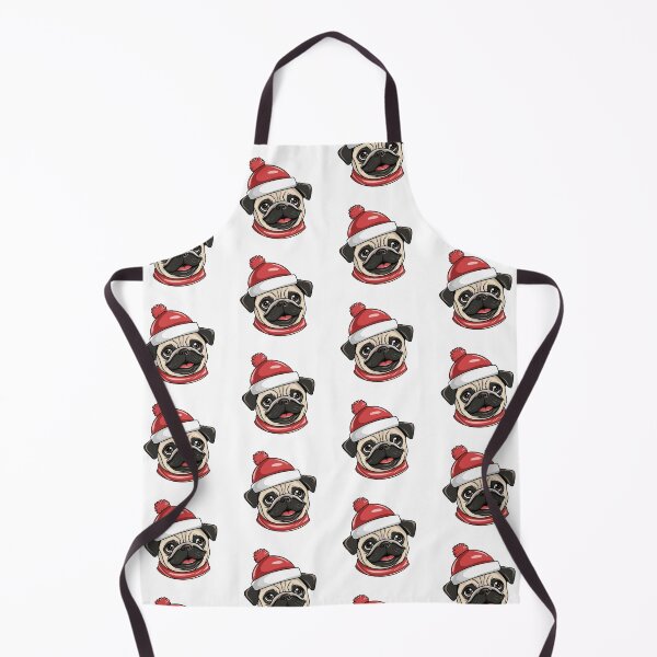 Item preview, Cute Pug In Christmas Hat - Funny designed and sold by canvadreamer444.