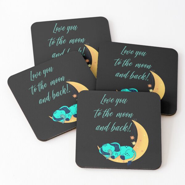 Item preview, Cute elephant sleeping on a moon with loving message designed and sold by SimoesArtistry.