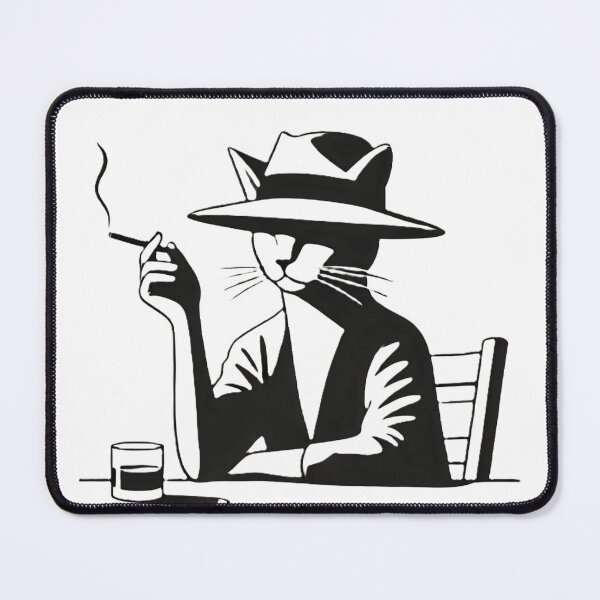 Item preview, Mr cat wearing a straw hat and smoking a cigarette designed and sold by Dragon-Kingdom.
