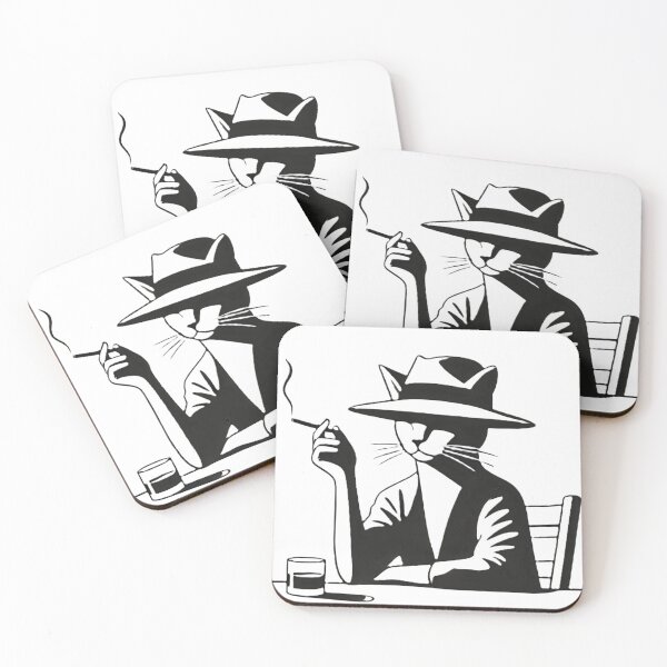 Item preview, Mr cat wearing a straw hat and smoking a cigarette designed and sold by Dragon-Kingdom.