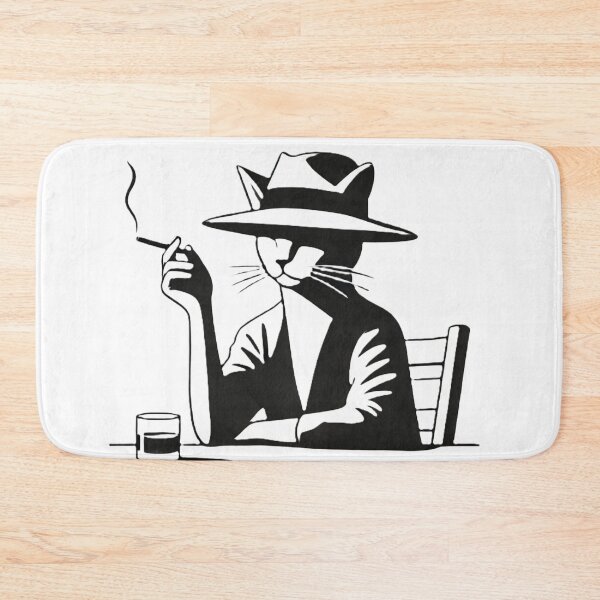 Item preview, Mr cat wearing a straw hat and smoking a cigarette designed and sold by Dragon-Kingdom.