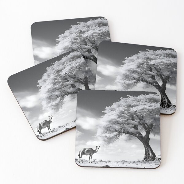 Item preview, Camel and Tree - Black and White designed and sold by KootenayDesigns.