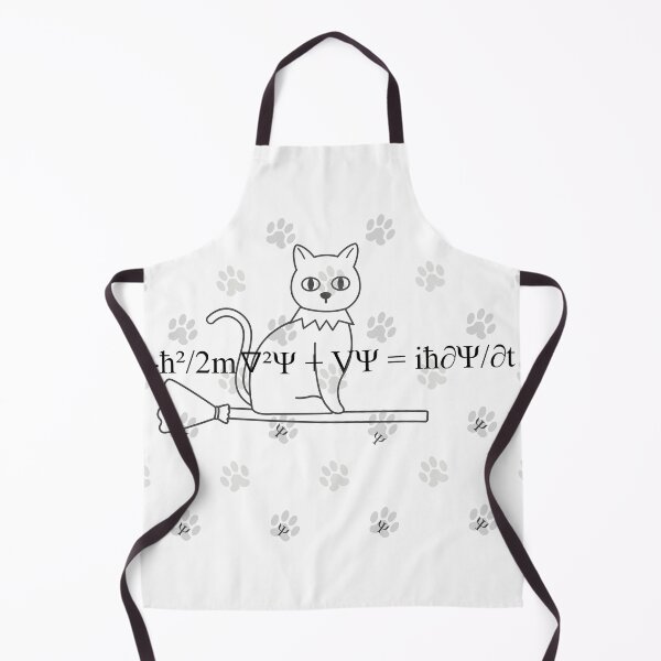 Item preview, Schrodinger's Equation Formula and the cat with broom designed and sold by cherryj27.
