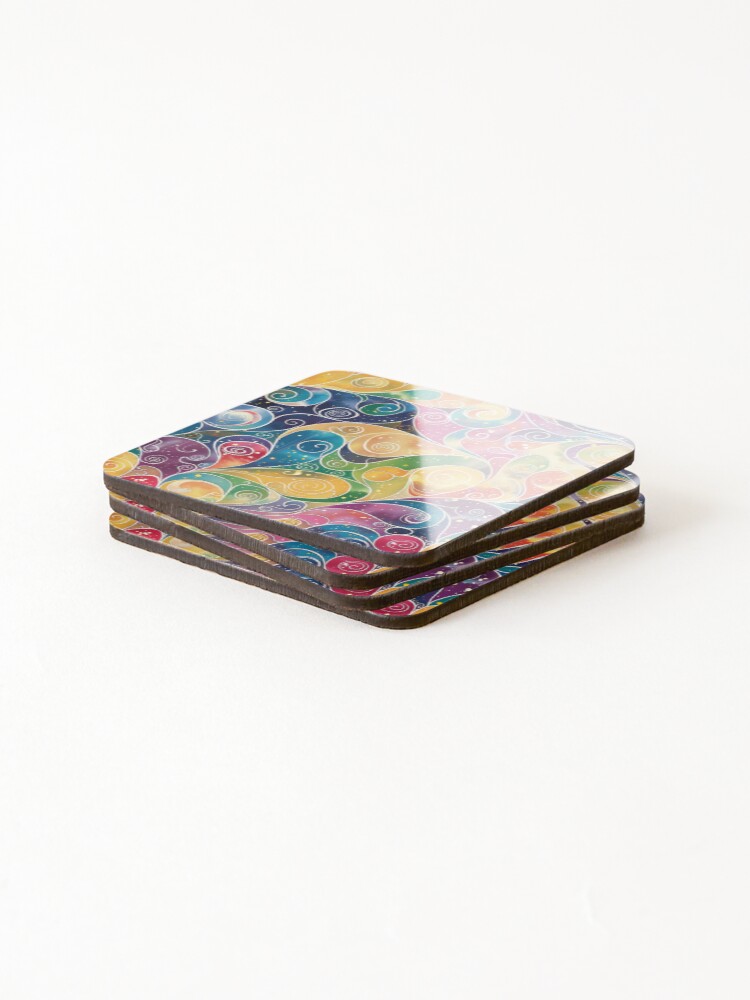 Thumbnail 4 of 5, Coasters (Set of 4), Abstract Geometric Pattern designed and sold by PMGDigital.