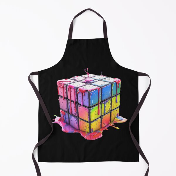 Artikelvorschau, Twisted Neon Rubik's Cube Dripping Paint Tee entworfen und verkauft von BoldImpDes.
