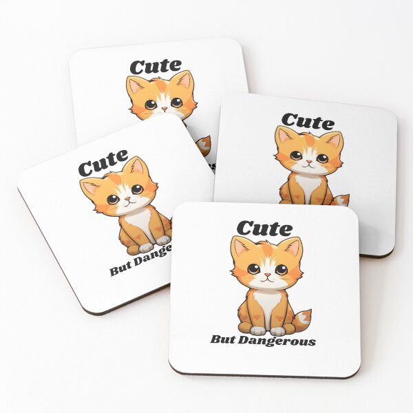 Item preview, Cute but Dangerous - Funny Cat Meme designed and sold by Travelslightly.