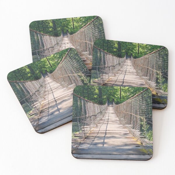 Item preview, Suspension bridge in lush green forest. designed and sold by Peter-Pan-S.