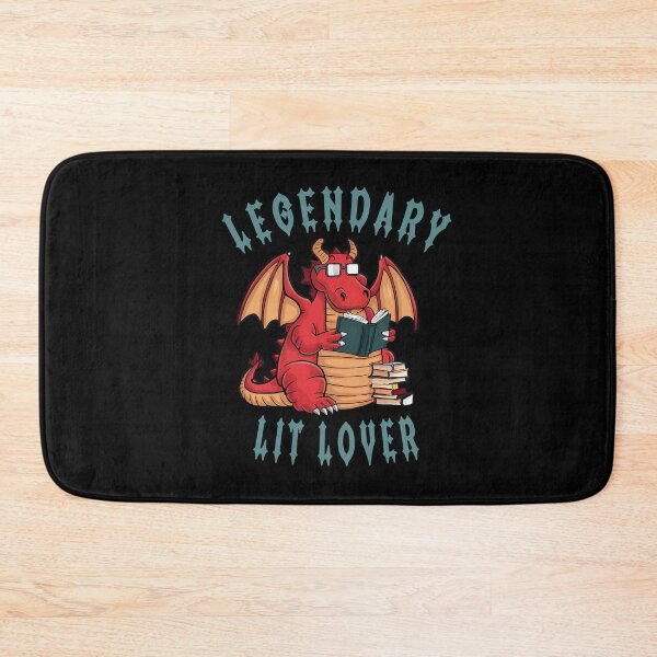 Item preview, Bookish Red Dragon - legendary lit lover gift for bookworm fantasy books medieval funny quotes literature club designed and sold by Fantasy Cache.
