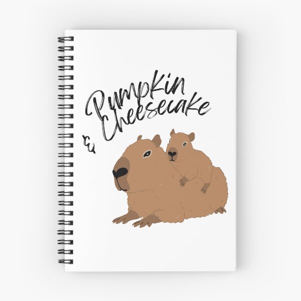 Item preview, Pumpkin & Cheesecake the Capybara designed and sold by DarkWingsWild.