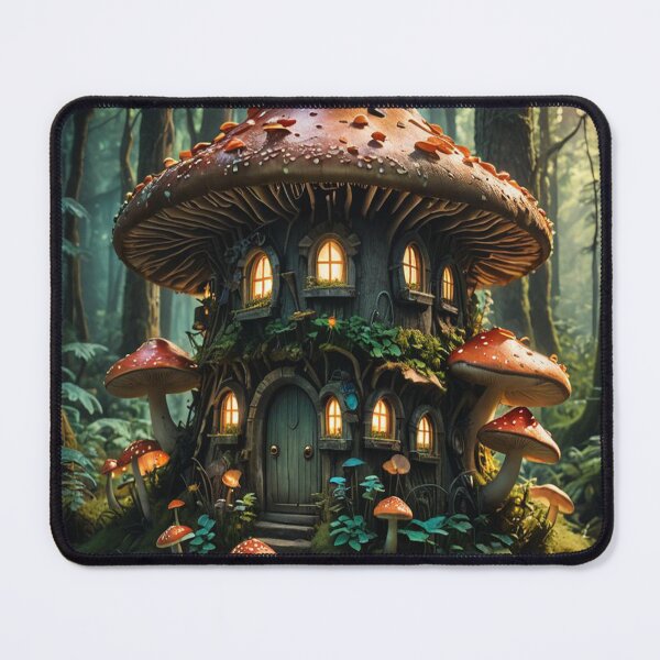 Item preview, A fairy mushroom house in an enchanted bioluminescent forest designed and sold by KING TK.