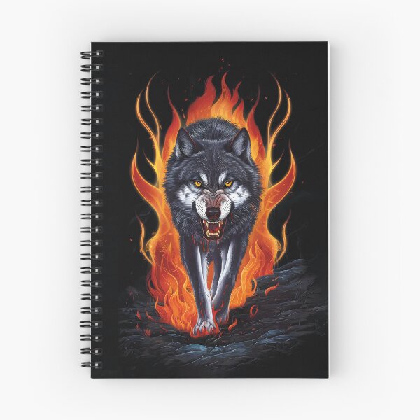 Item preview, Fierce Wolf In Fiery Flames designed and sold by Betsytiptoe.