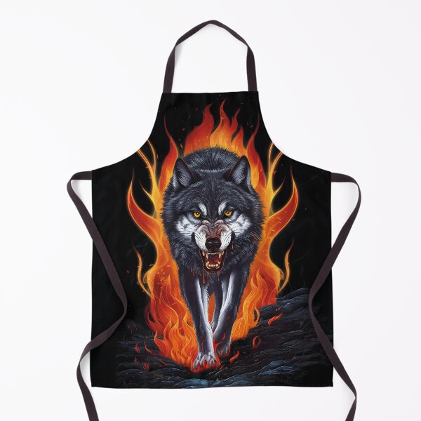 Item preview, Fierce Wolf In Fiery Flames designed and sold by Betsytiptoe.