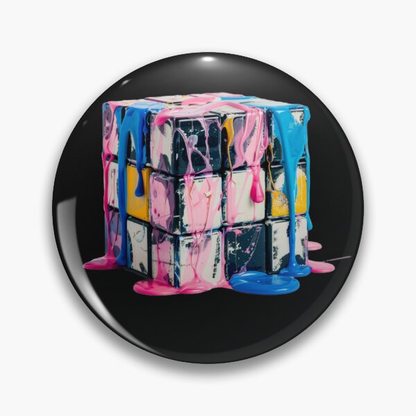 Item preview, Neon Twisted Rubik's Cube Drenched in Colorful Paint designed and sold by BoldImpDes.