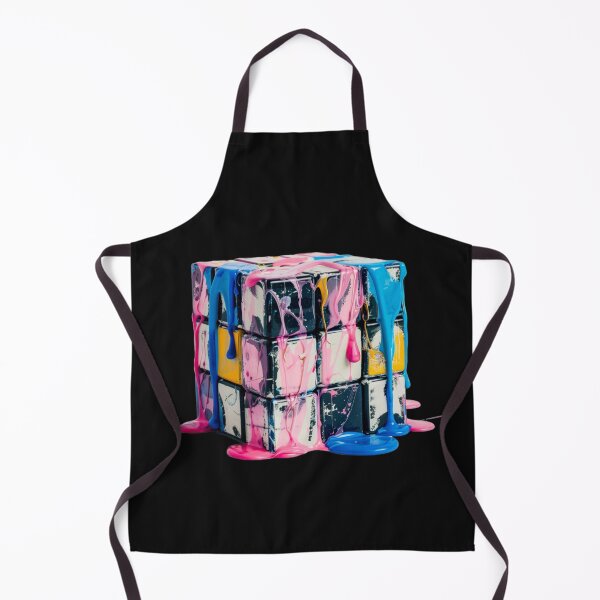 Item preview, Neon Twisted Rubik's Cube Drenched in Colorful Paint designed and sold by BoldImpDes.