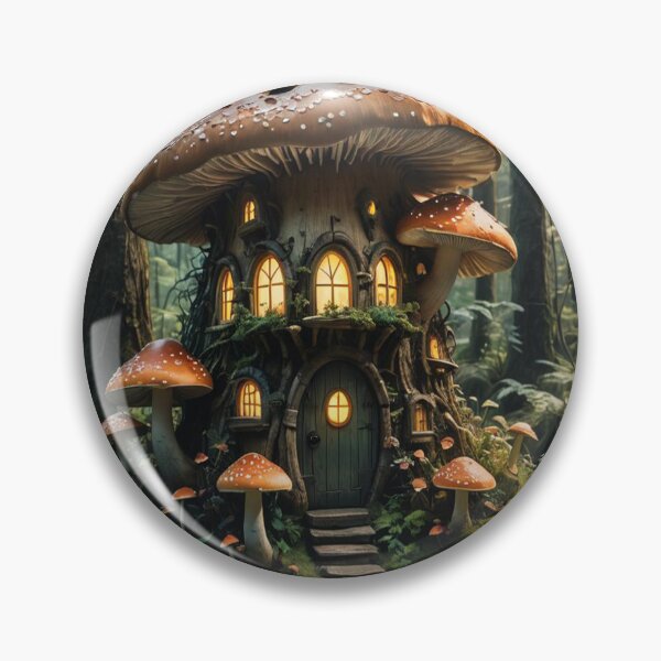 Item preview, A fairy mushroom house in an enchanted bioluminescent forest designed and sold by KING TK.