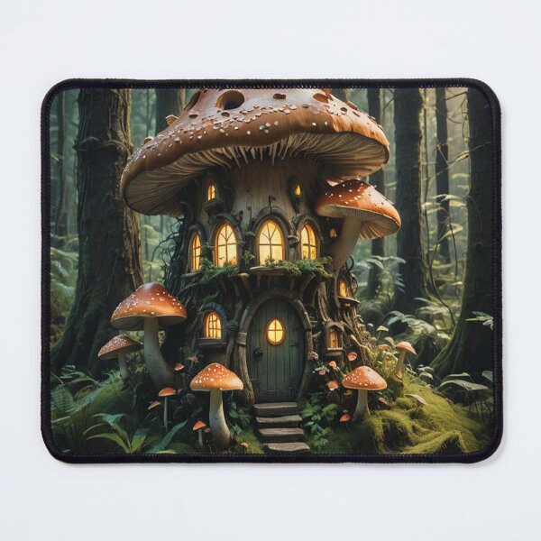 Item preview, A fairy mushroom house in an enchanted bioluminescent forest designed and sold by KING TK.
