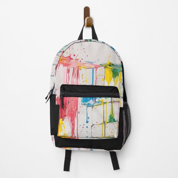 Item preview, Neon Colored Rubik's Cube Artwork in Melting Paint Splash designed and sold by BoldImpDes.