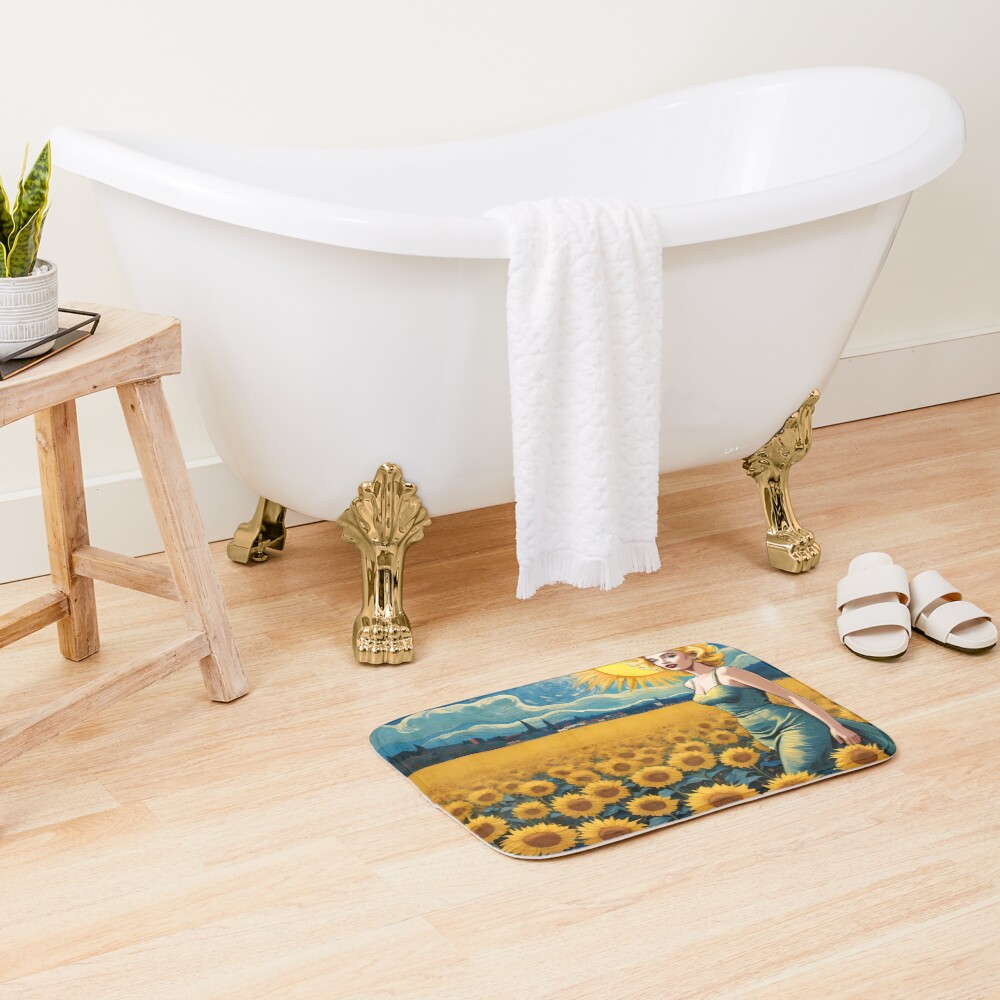 Vista previa del artículo con la obra «Alfombra de baño», diseñado y vendido por MastersInColor.