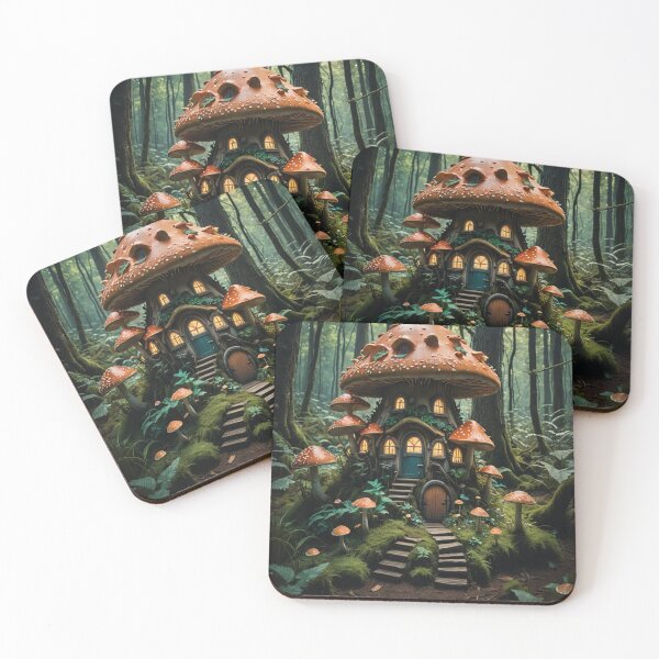 Item preview, A fairy mushroom house in an enchanted bioluminescent forest designed and sold by KING TK.