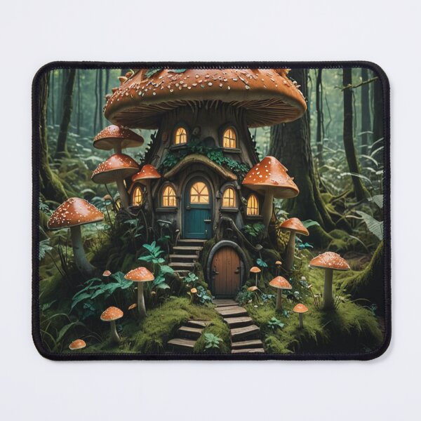 Item preview, A fairy mushroom house in an enchanted bioluminescent forest designed and sold by KING TK.