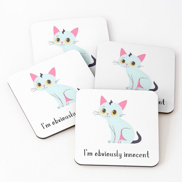 Item preview, Obviously Innocent Cat designed and sold by SumSimpleSmiles.