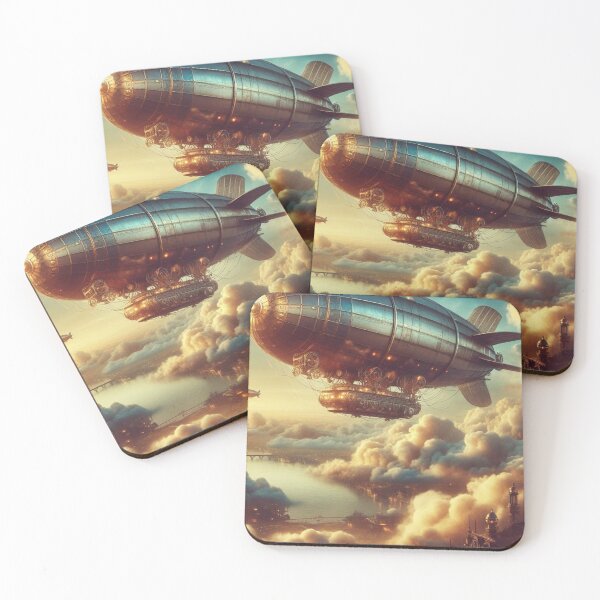 Item preview, A Steampunk Airship Floating Among Clouds. designed and sold by IrsathThaslima.