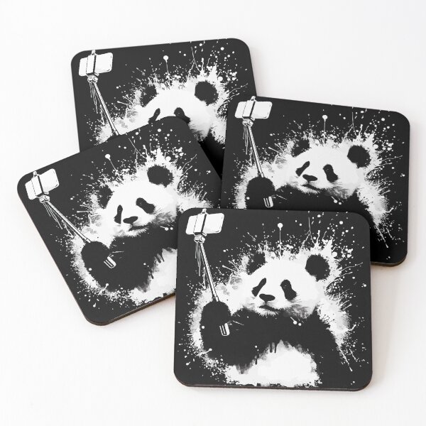 Item preview, Selfie Stick Panda Street Art designed and sold by TomFrontierArt.