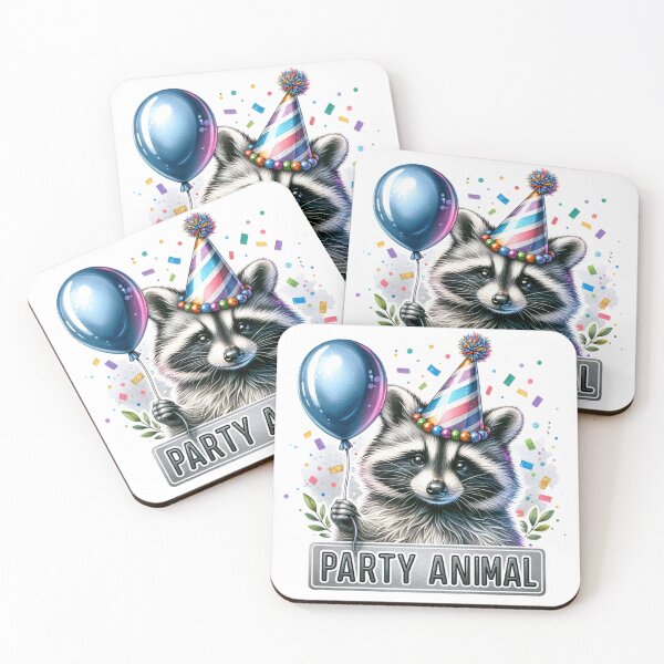 Item preview, Cute and Funny Raccoon Clipart - Party Animal Design for T-Shirts, Mugs, Stickers, and More designed and sold by artedigital99.