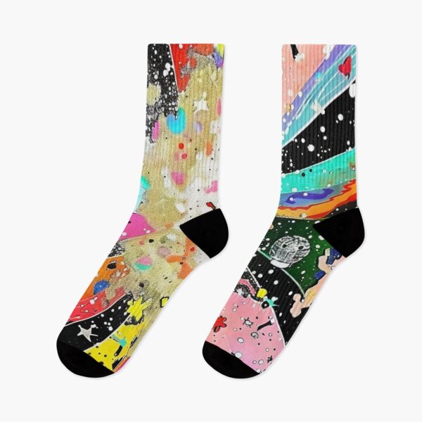 Item preview, Vibrant Kaleidoscopic Pattern with Cosmic elements, Synthwave style designed and sold by visionaryvybes.