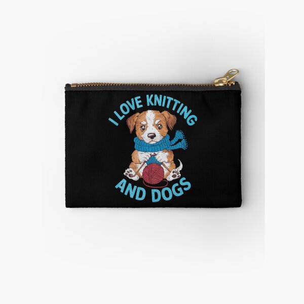 Item preview, Cute Puppy Knitting and Dogs Yarn Lover designed and sold by Hananiah Merch.