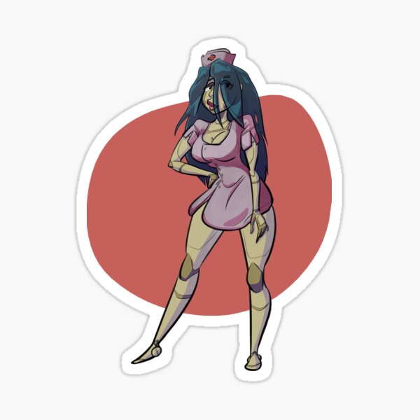 Helloooo Nurse Bot Sticker For Sale By Rlecroyart Redbubble