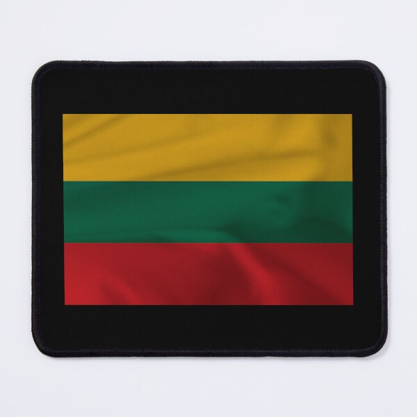 Item preview, A Lithuanian flag waving in the light breeze designed and sold by Vetagio.