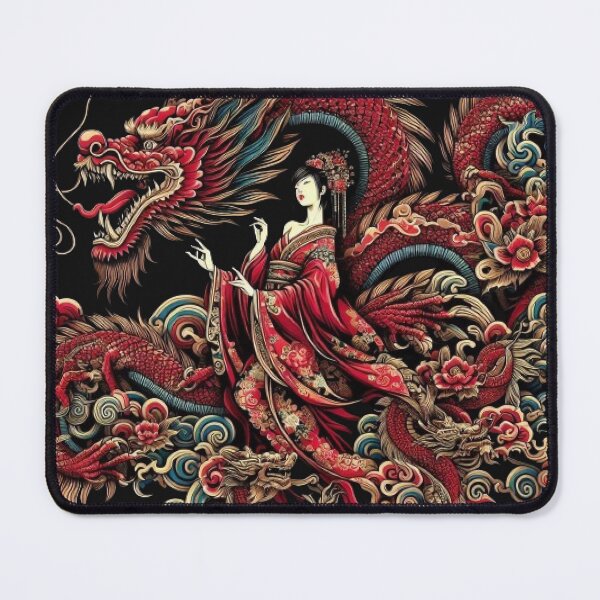 Item preview, Asian Elegance: Dragon and Geisha designed and sold by littlestore.